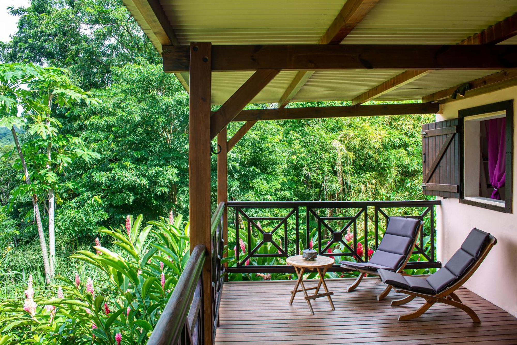 Au Jardin Des Colibris Ecolodge&Spa Deshaies Buitenkant foto