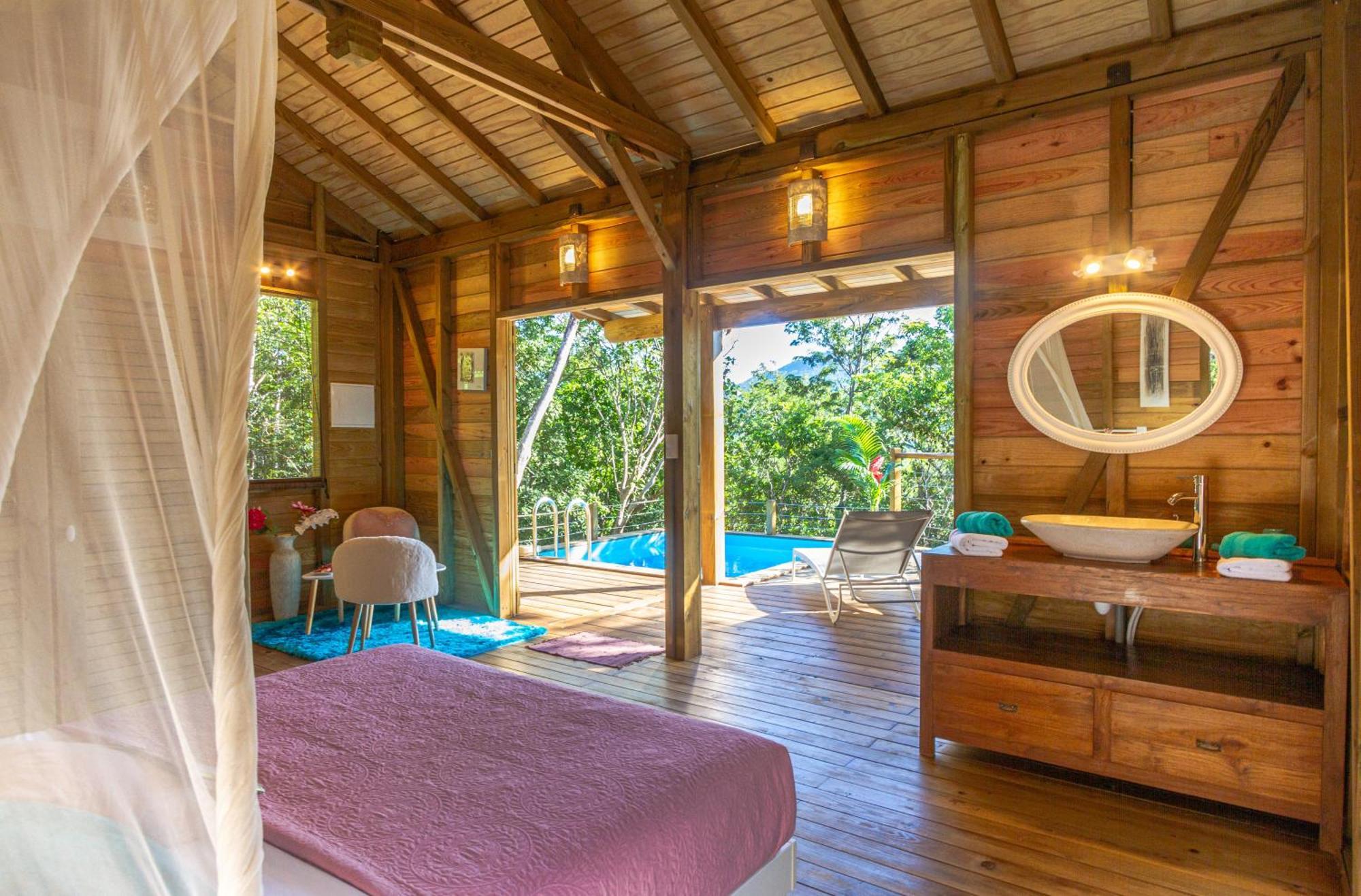 Au Jardin Des Colibris Ecolodge&Spa Deshaies Buitenkant foto