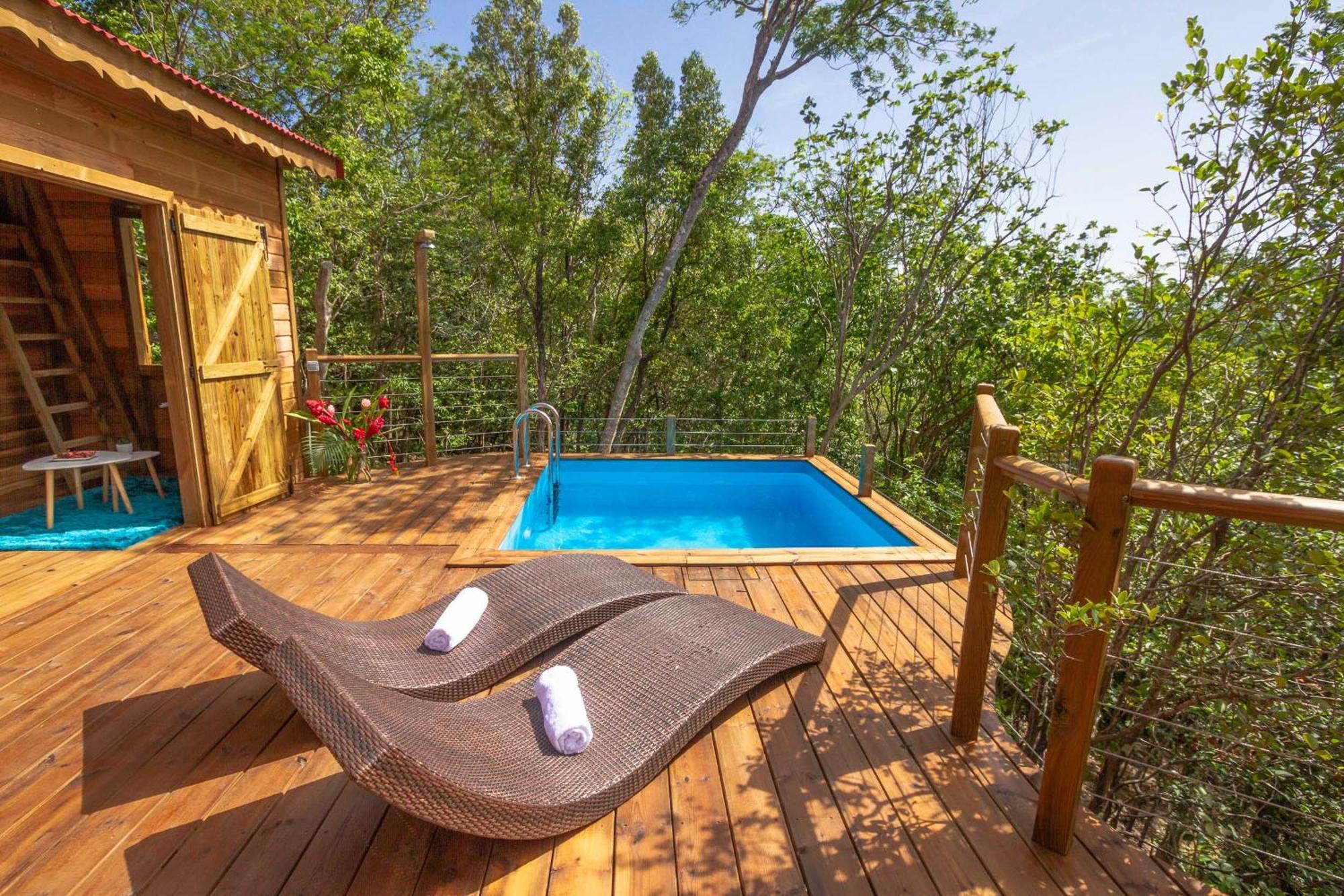 Au Jardin Des Colibris Ecolodge&Spa Deshaies Buitenkant foto